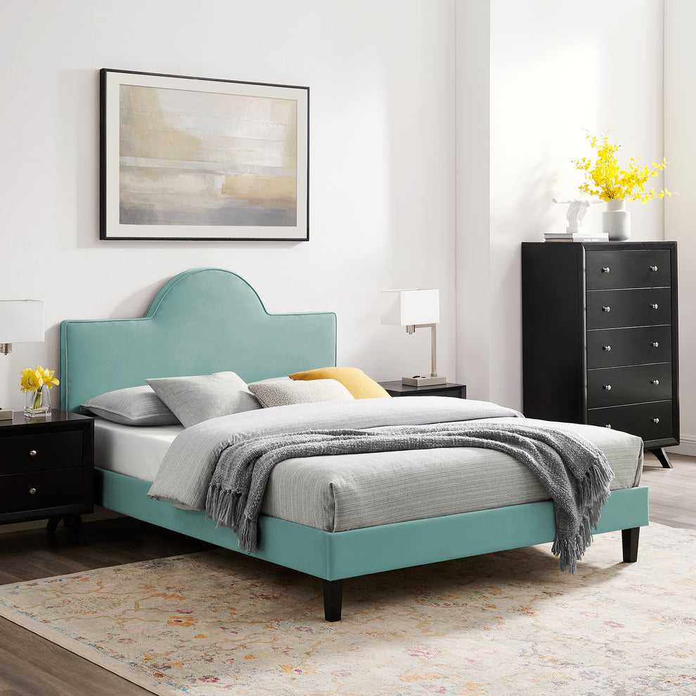 Soleil Performance Velvet Twin Bed By Modway - MOD-7033 | Beds | Modishstore - 29