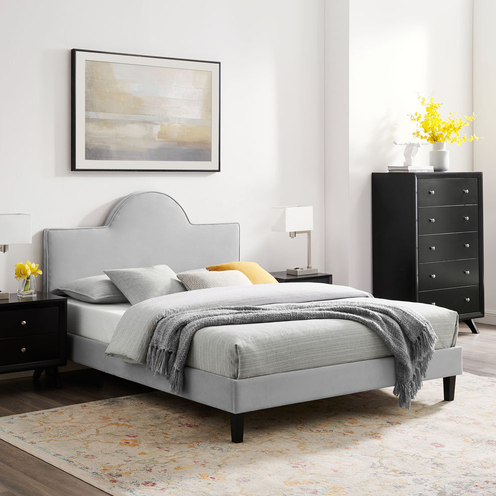 Soleil Performance Velvet King Bed By Modway - MOD-7035 | Beds | Modishstore - 20