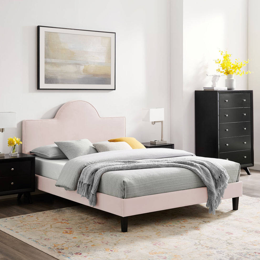Soleil Performance Velvet King Bed By Modway - MOD-7035 | Beds | Modishstore - 47