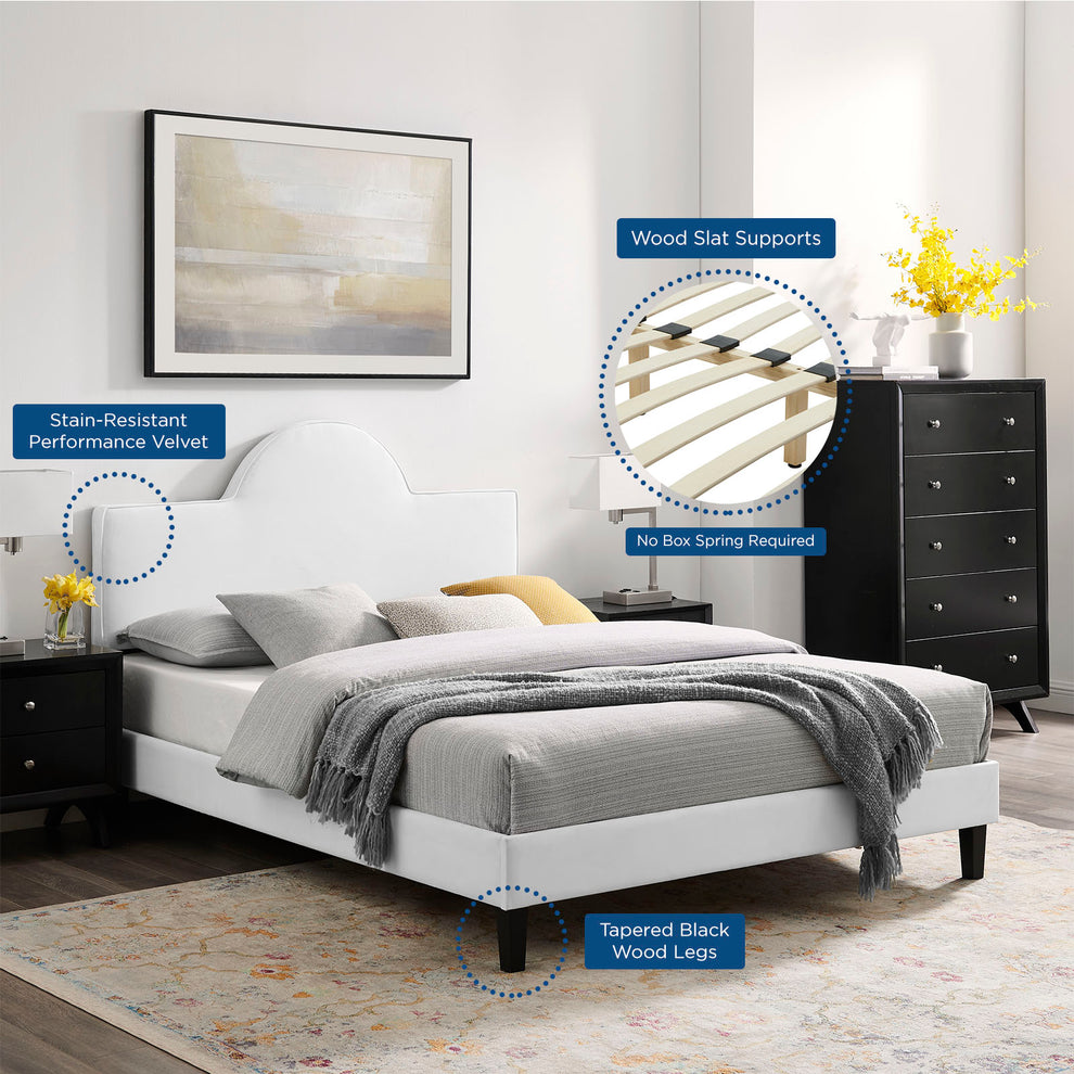 Soleil Performance Velvet King Bed By Modway - MOD-7035 | Beds | Modishstore - 72