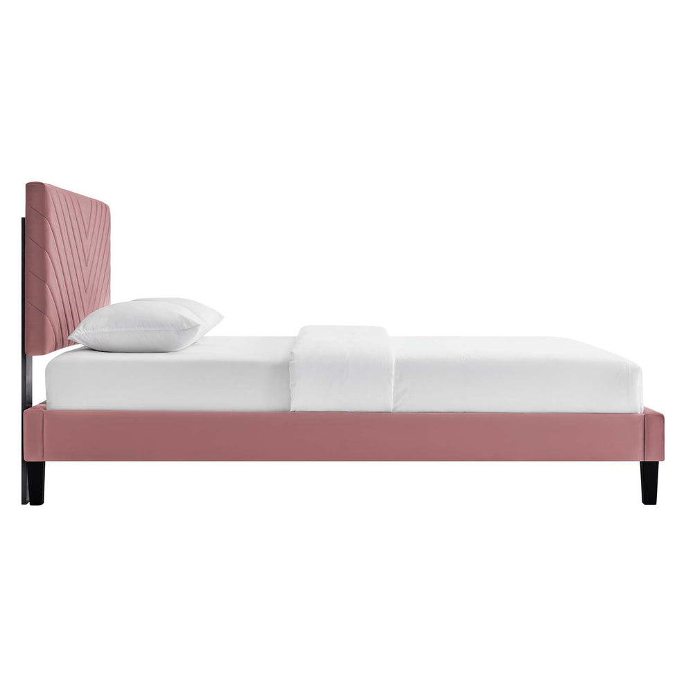 Roxanne Performance Velvet Full Platform Bed By Modway - MOD-7038 | Beds | Modishstore - 10
