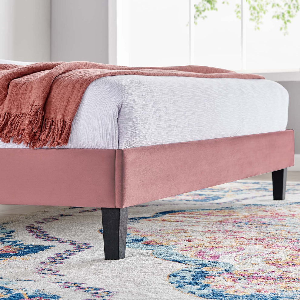 Daisy Performance Velvet Full Platform Bed By Modway - MOD-7039 | Beds | Modishstore - 17