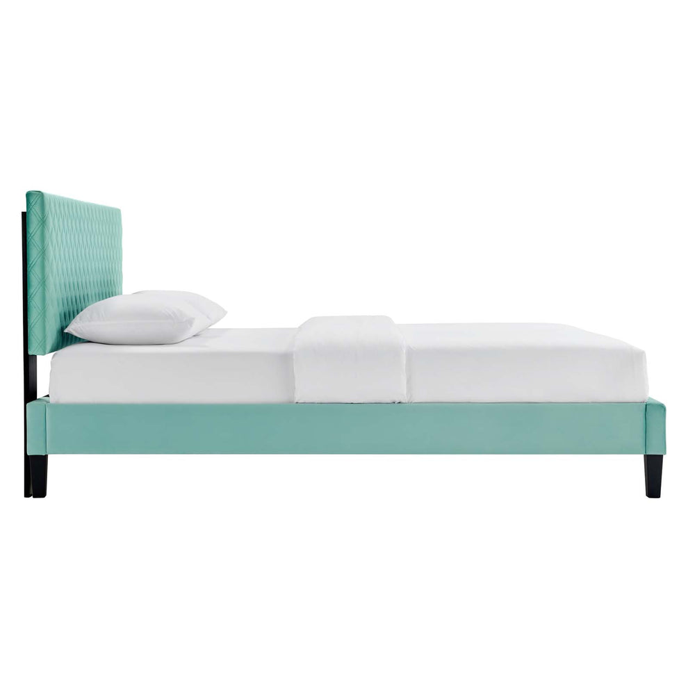 Garcelle Performance Velvet Full Platform Bed By Modway - MOD-7040 | Beds | Modishstore - 28