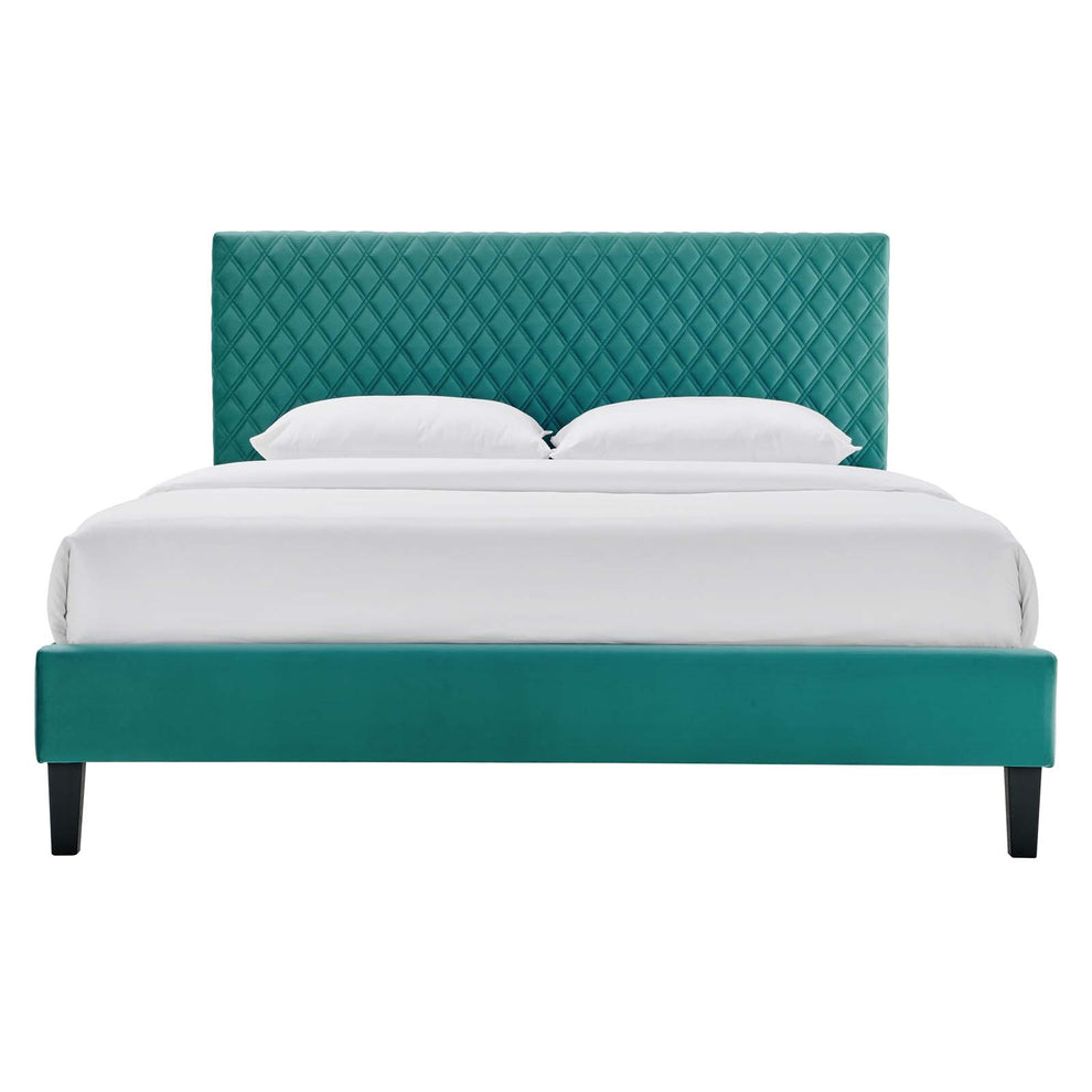 Garcelle Performance Velvet Full Platform Bed By Modway - MOD-7040 | Beds | Modishstore - 55