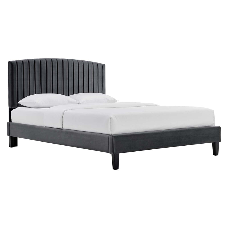 Alessi Performance Velvet Twin Platform Bed By Modway - MOD-7041 | Beds | Modishstore - 1