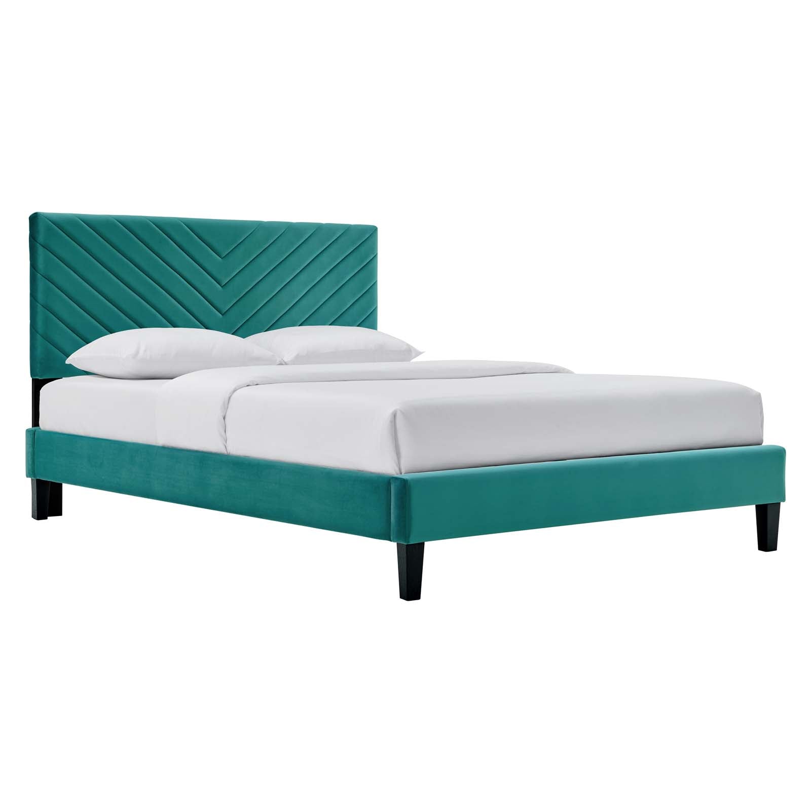 Roxanne Performance Velvet Twin Platform Bed By Modway - MOD-7042 | Beds | Modishstore - 26
