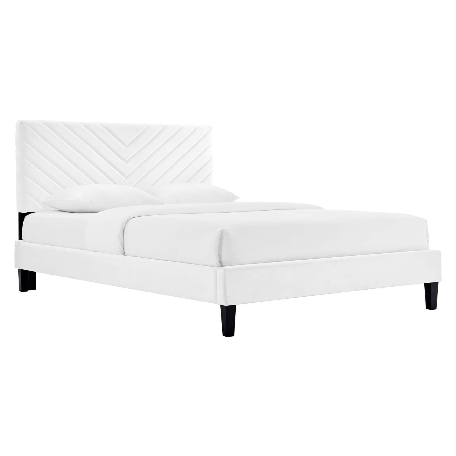 Roxanne Performance Velvet Twin Platform Bed By Modway - MOD-7042 | Beds | Modishstore - 34