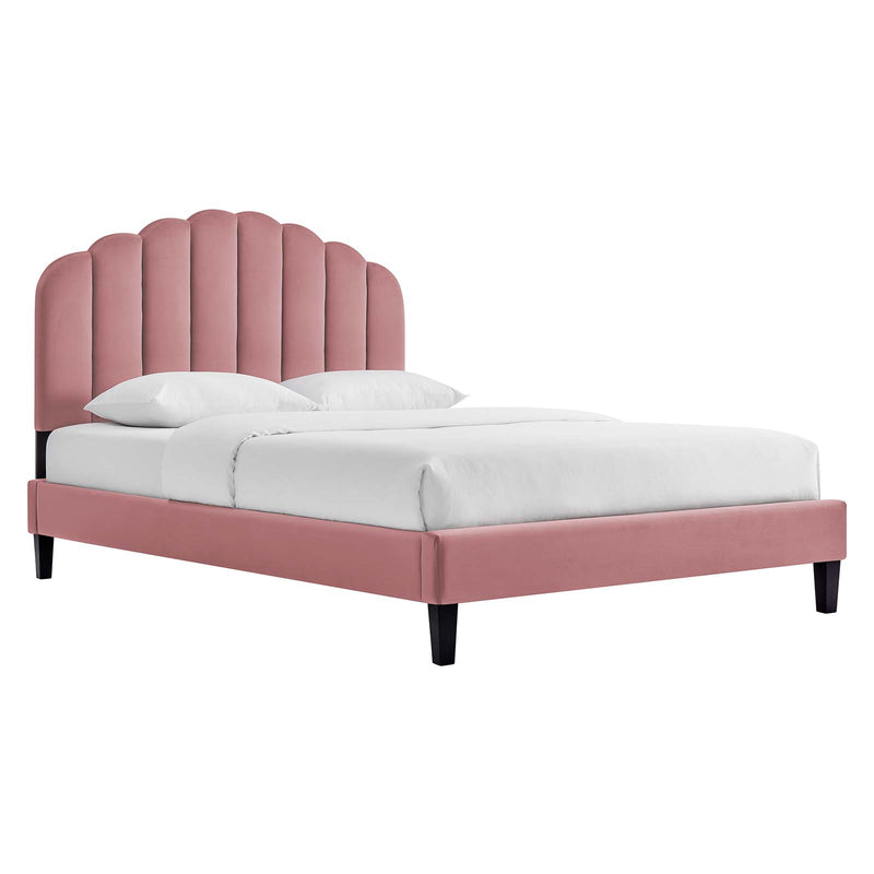 Daisy Performance Velvet Twin Platform Bed By Modway - MOD-7043 | Beds | Modishstore - 10