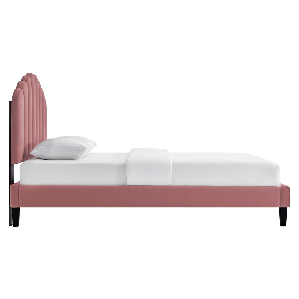 Daisy Performance Velvet Twin Platform Bed By Modway - MOD-7043 | Beds | Modishstore - 13