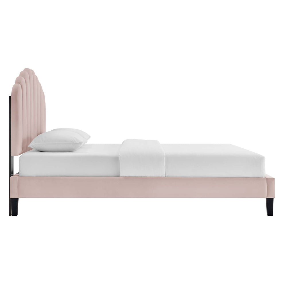 Daisy Performance Velvet Twin Platform Bed By Modway - MOD-7043 | Beds | Modishstore - 46