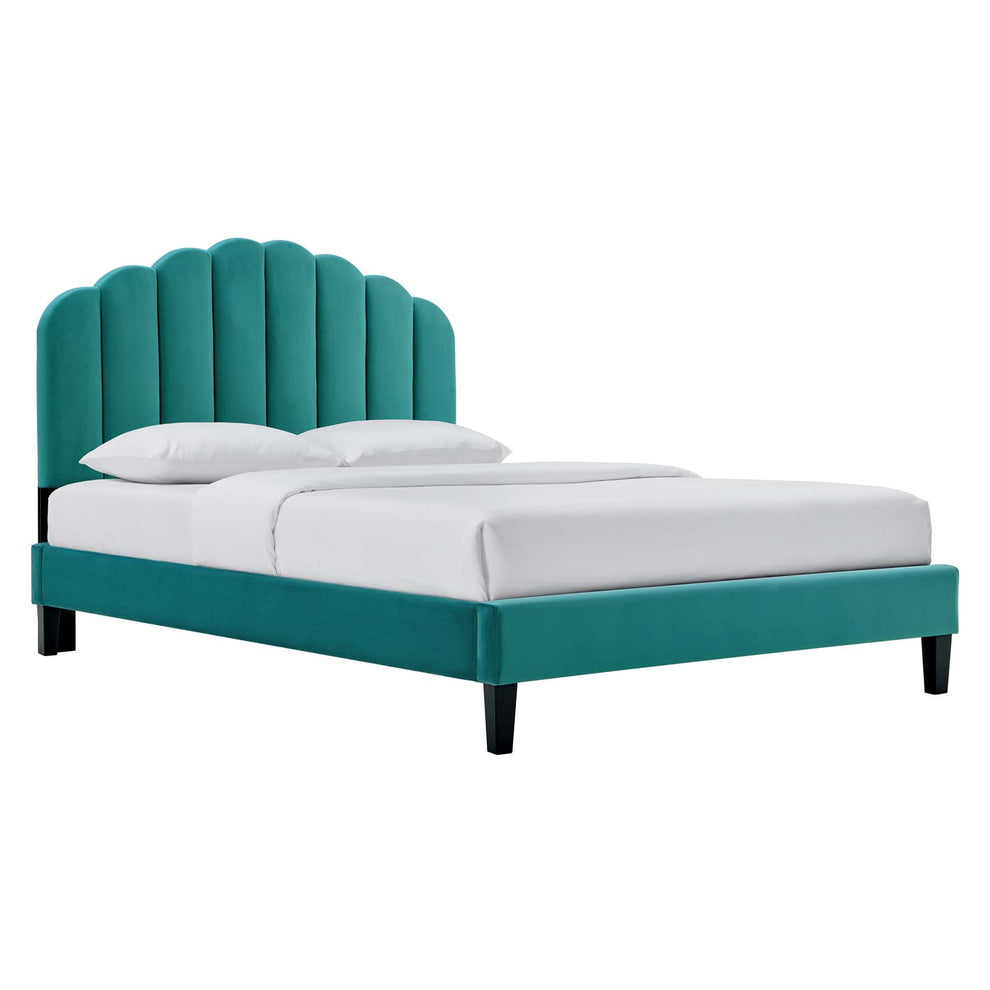 Daisy Performance Velvet Twin Platform Bed By Modway - MOD-7043 | Beds | Modishstore - 53