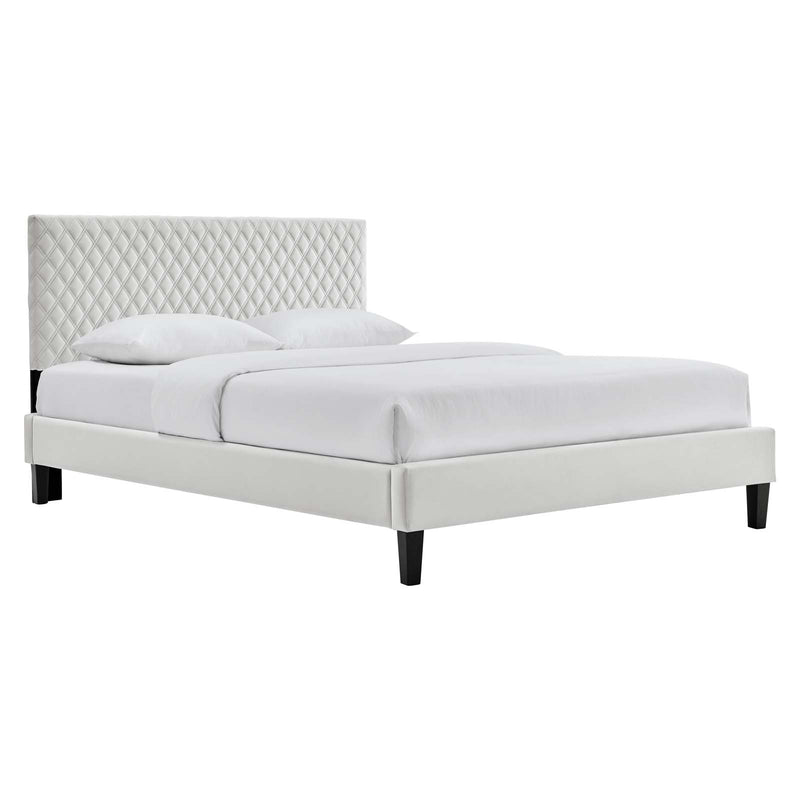 Garcelle Performance Velvet Twin Platform Bed By Modway - MOD-7044 | Beds | Modishstore - 17