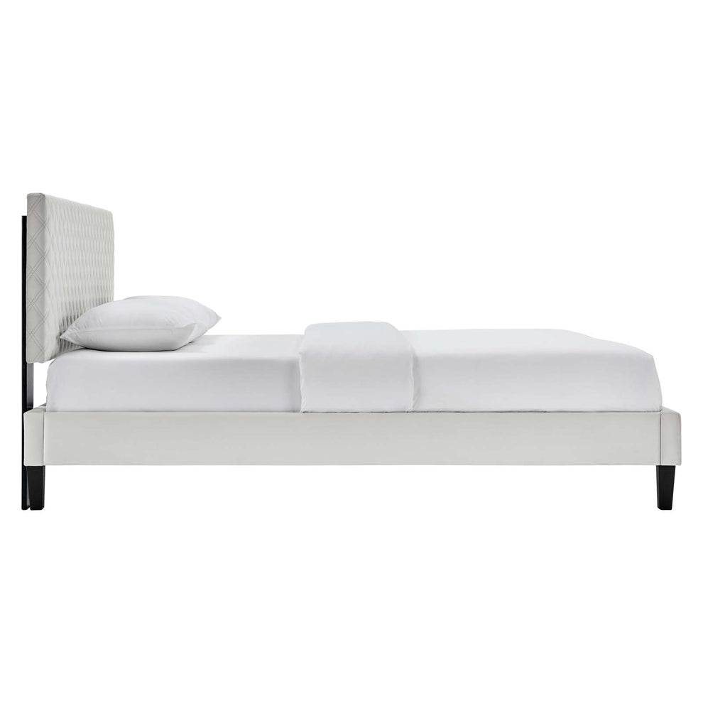 Garcelle Performance Velvet Twin Platform Bed By Modway - MOD-7044 | Beds | Modishstore - 19