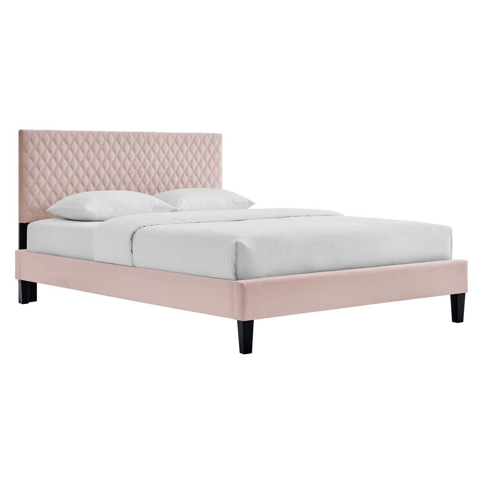 Garcelle Performance Velvet Twin Platform Bed By Modway - MOD-7044 | Beds | Modishstore - 43