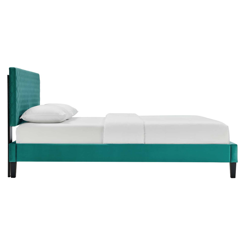 Garcelle Performance Velvet Twin Platform Bed By Modway - MOD-7044 | Beds | Modishstore - 54