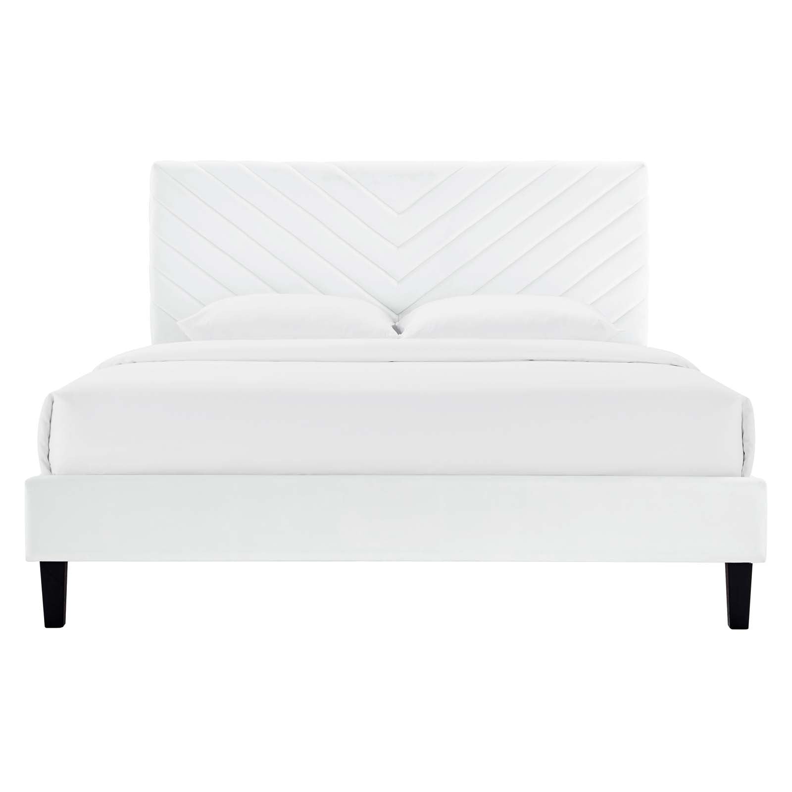 Roxanne Performance Velvet King Platform Bed By Modway - MOD-7046 | Beds | Modishstore - 37