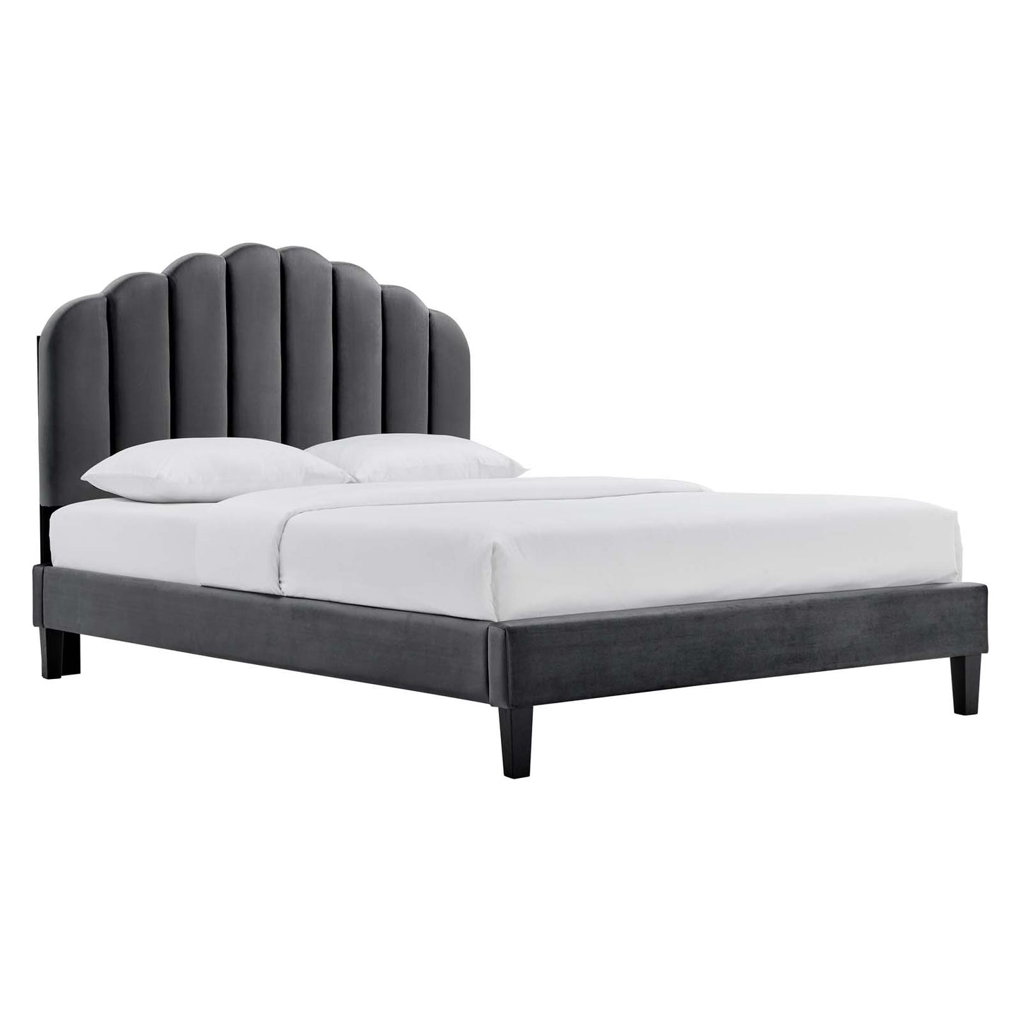 Daisy Performance Velvet King Platform Bed By Modway - MOD-7047 | Beds | Modishstore - 2