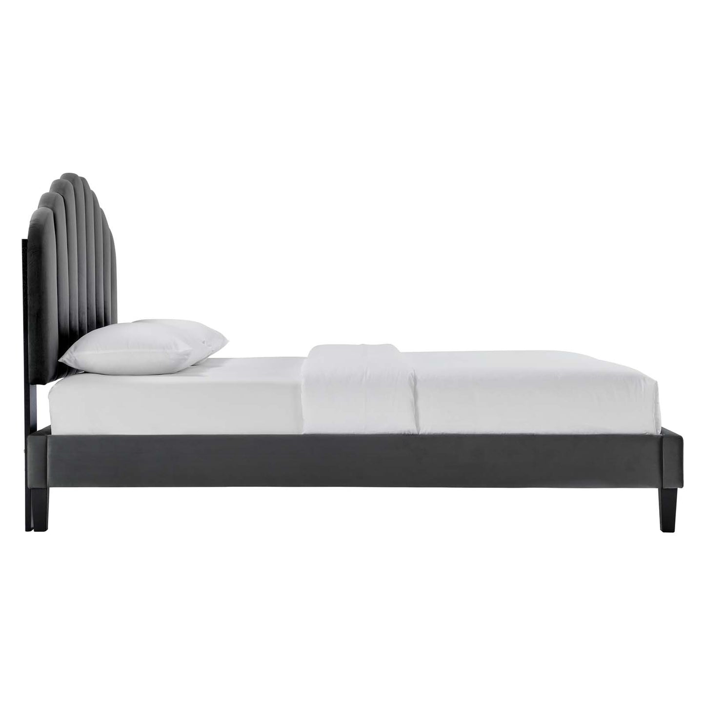 Daisy Performance Velvet King Platform Bed By Modway - MOD-7047 | Beds | Modishstore - 3