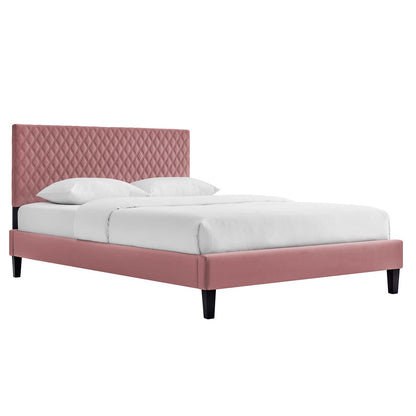 Garcelle Performance Velvet King Platform Bed By Modway - MOD-7048 | Beds | Modishstore - 9