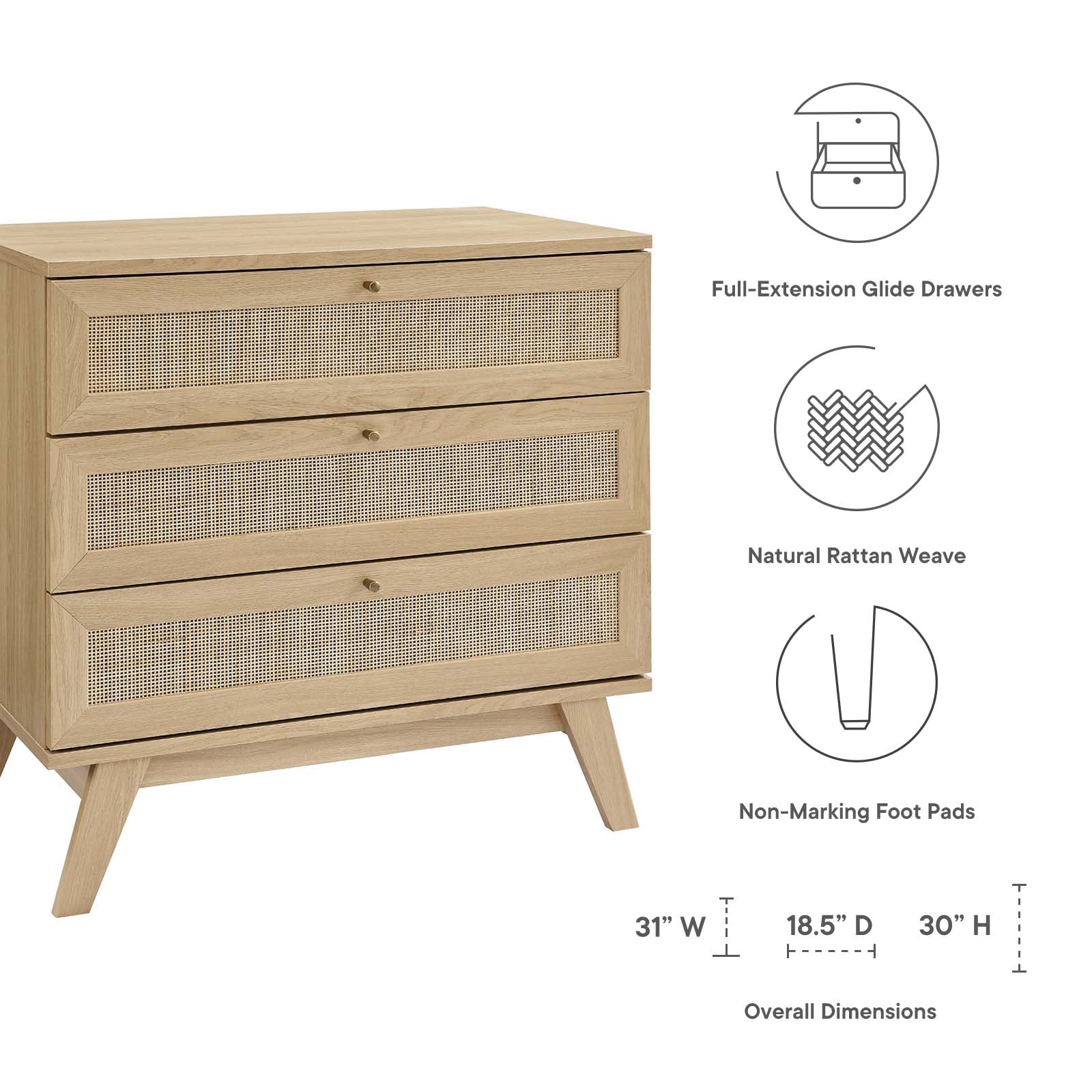 Soma 3-Drawer Dresser By Modway - MOD-7051 | Dressers | Modishstore - 7
