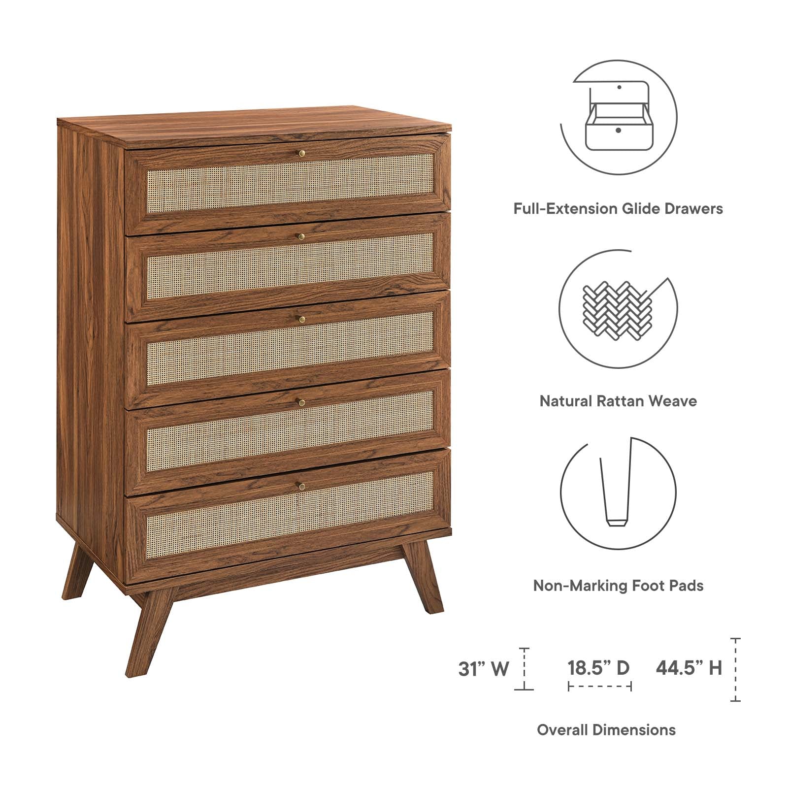 Soma 5-Drawer Chest By Modway - MOD-7052 | Drawers | Modishstore - 12