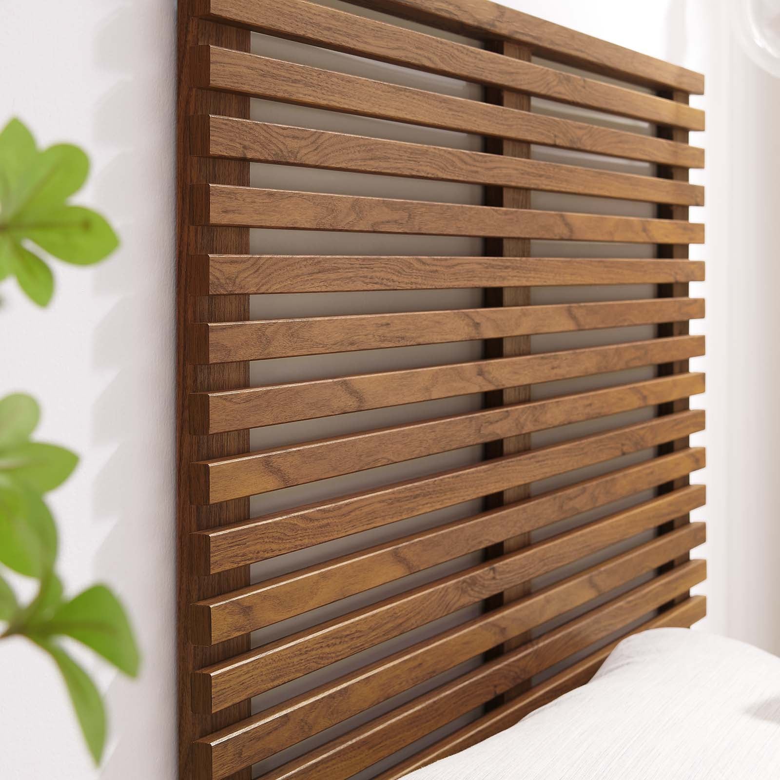 Modway Render Wall Mount Twin Wood Headboard Walnut â MOD-7061