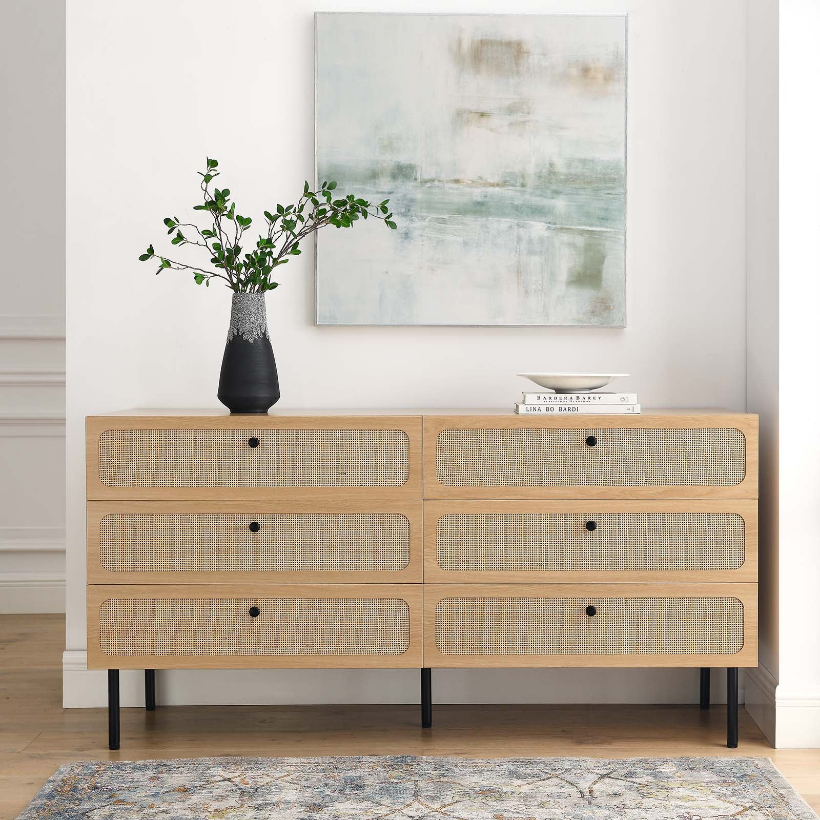 Modway Chaucer 6-Drawer Dresser - Oak Modway Chaucer 6-Drawer Dresser - Oak
