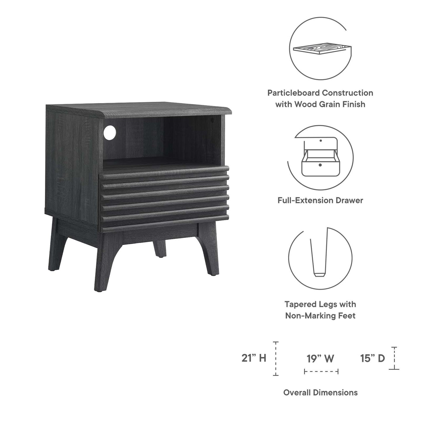 Render Nightstand By Modway - MOD-7070 | Nightstands | Modishstore - 5