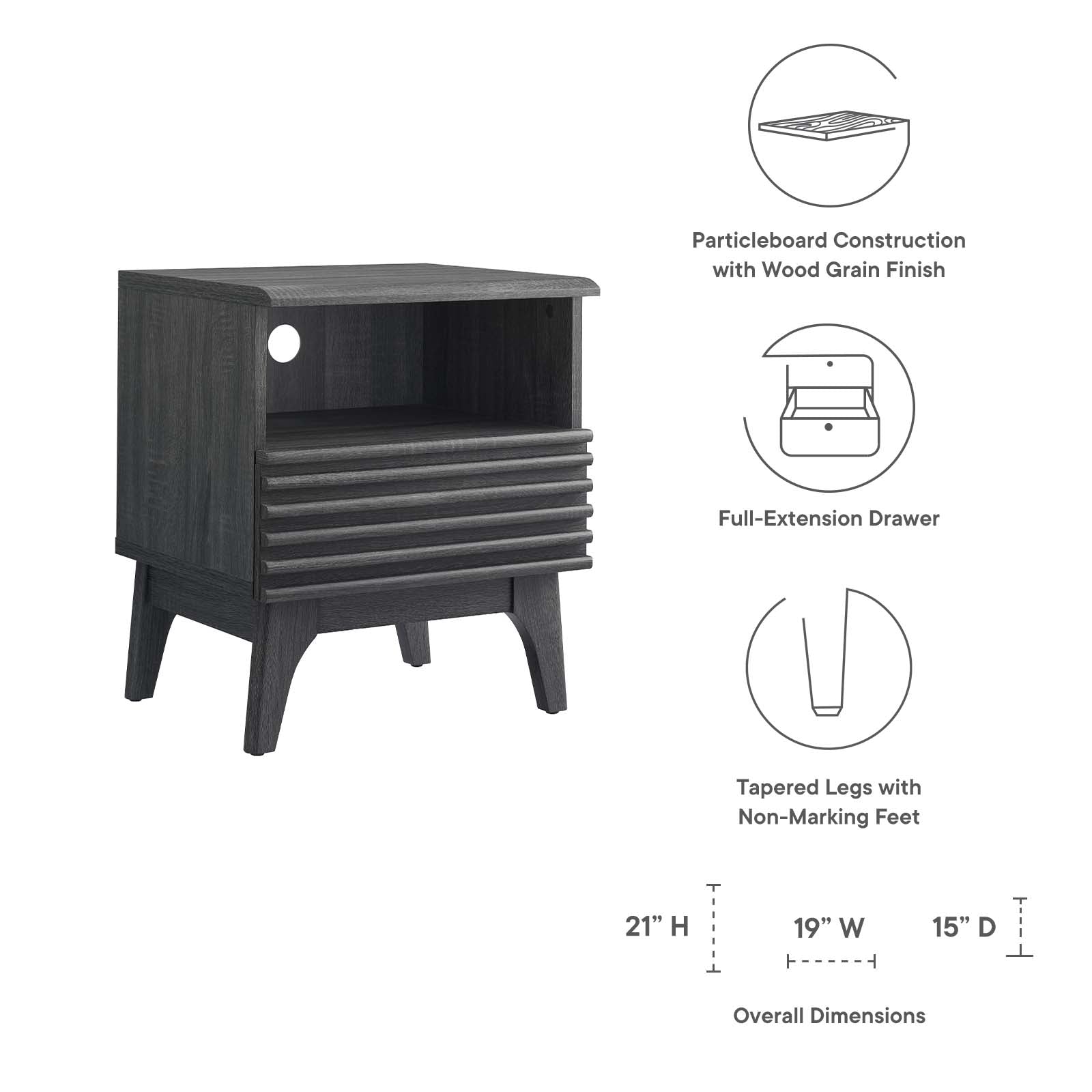 Render Nightstand By Modway - MOD-7070 | Nightstands | Modishstore - 5