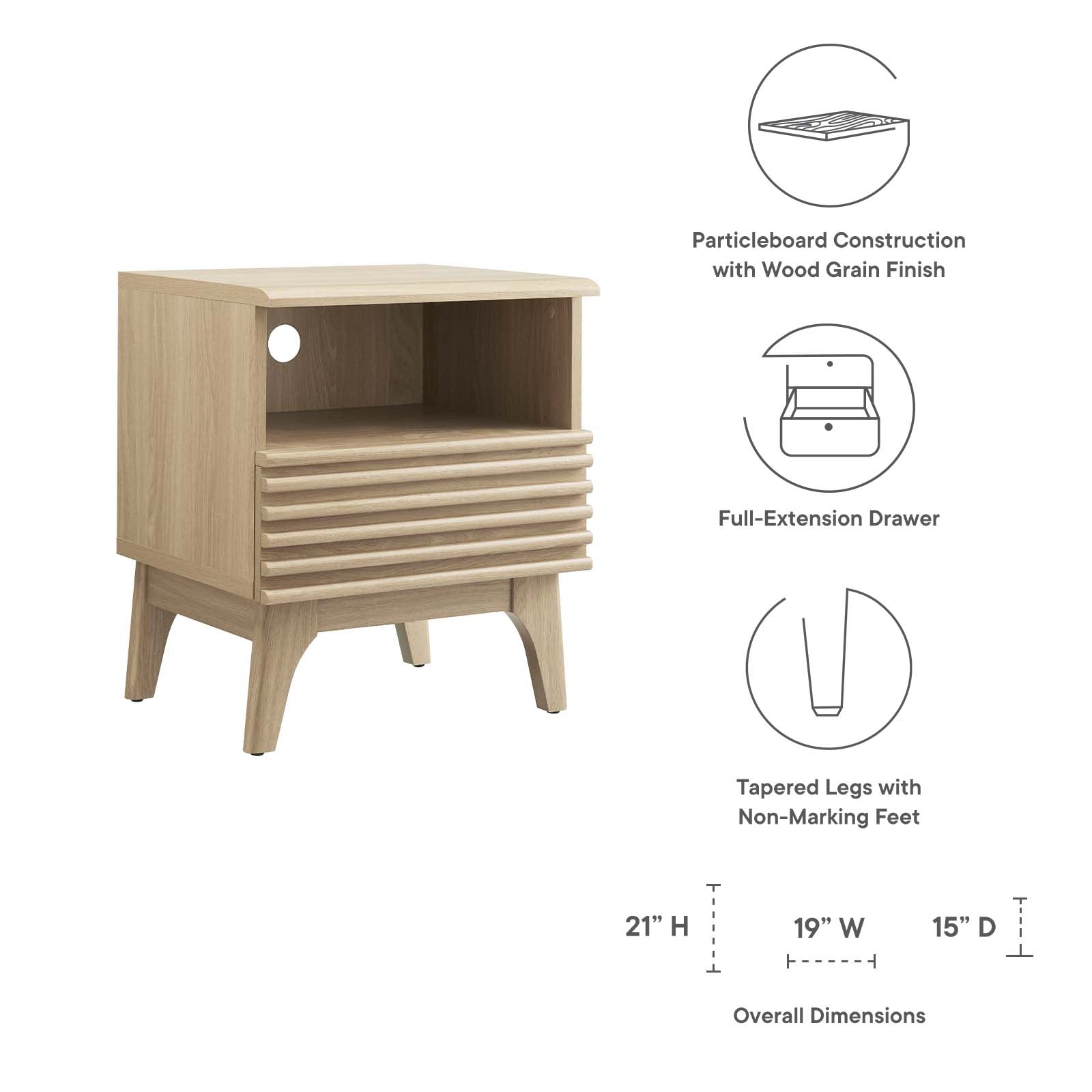 Render Nightstand By Modway - MOD-7070 | Nightstands | Modishstore - 12