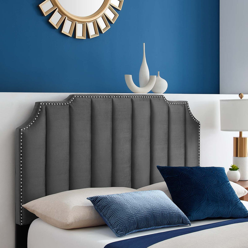 Colette King Performance Velvet Platform Bed By Modway - MOD-7074 | Beds | Modishstore - 1