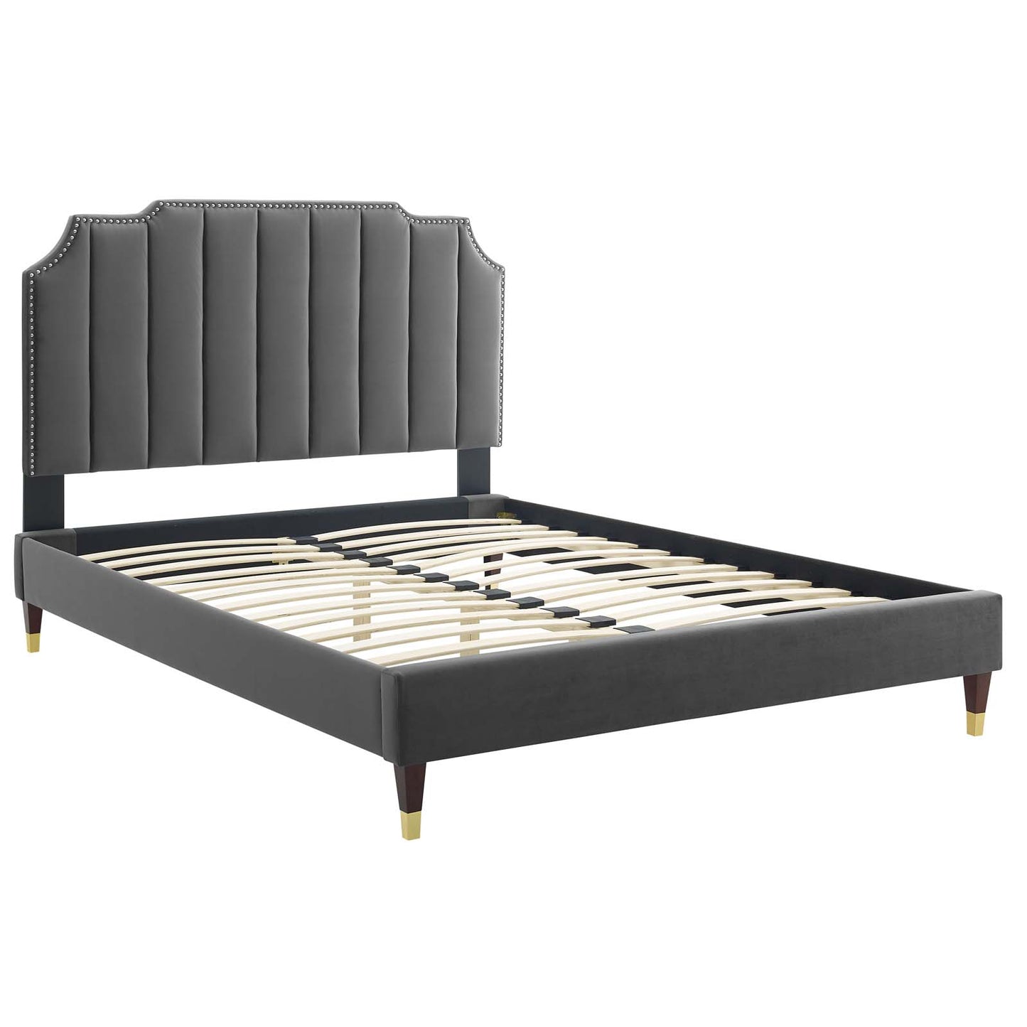 Colette King Performance Velvet Platform Bed By Modway - MOD-7074 | Beds | Modishstore - 10