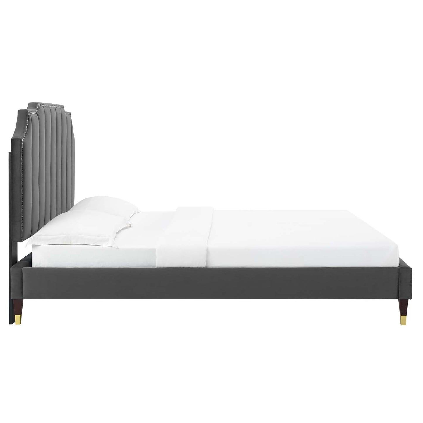 Colette King Performance Velvet Platform Bed By Modway - MOD-7074 | Beds | Modishstore - 11