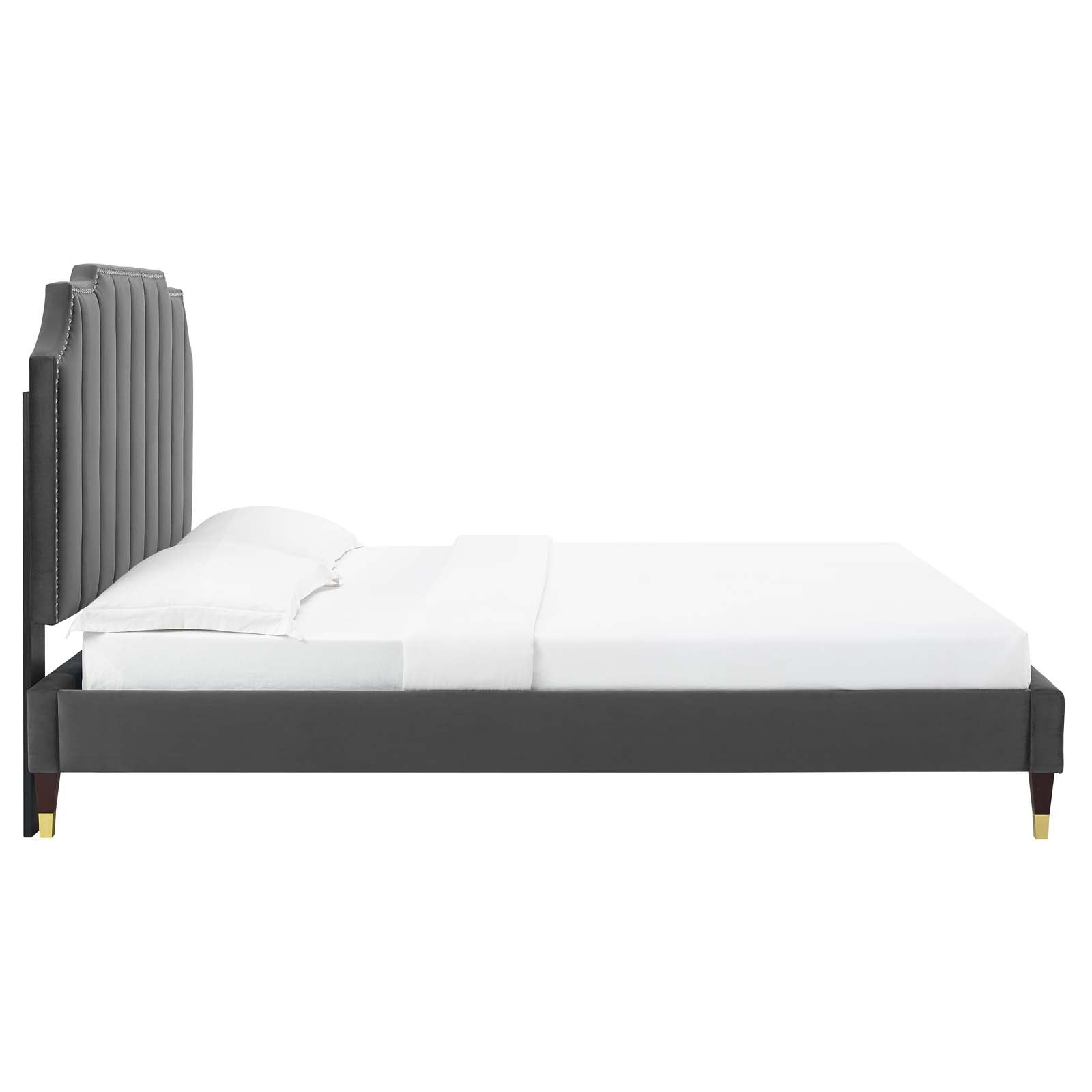Colette King Performance Velvet Platform Bed By Modway - MOD-7074 | Beds | Modishstore - 11