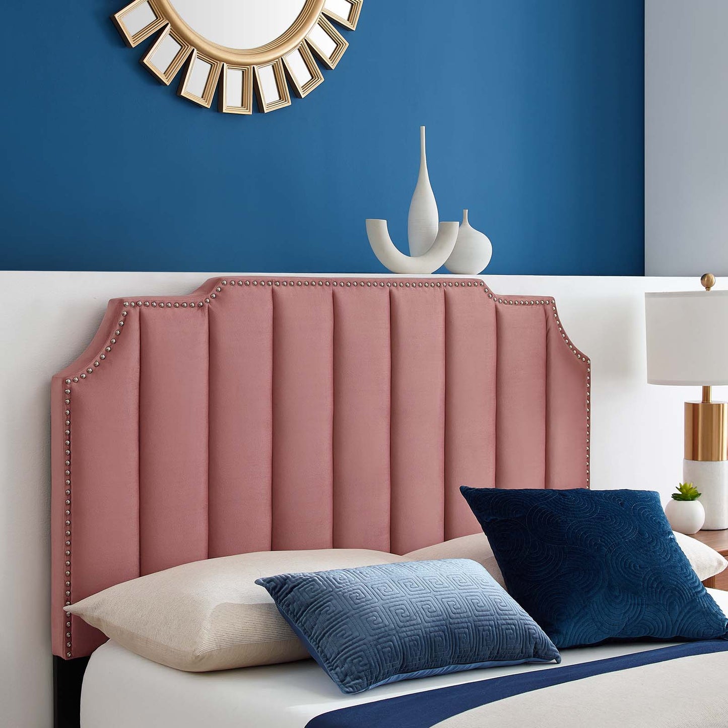 Colette King Performance Velvet Platform Bed By Modway - MOD-7074 | Beds | Modishstore - 24