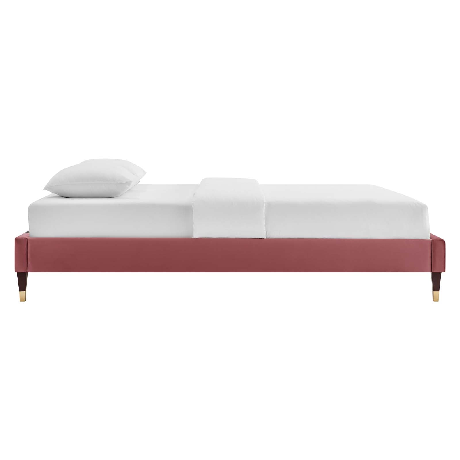 Colette King Performance Velvet Platform Bed By Modway - MOD-7074 | Beds | Modishstore - 32