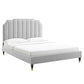 Colette King Performance Velvet Platform Bed By Modway - MOD-7074 | Beds | Modishstore - 33