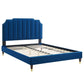 Colette King Performance Velvet Platform Bed By Modway - MOD-7074 | Beds | Modishstore - 74