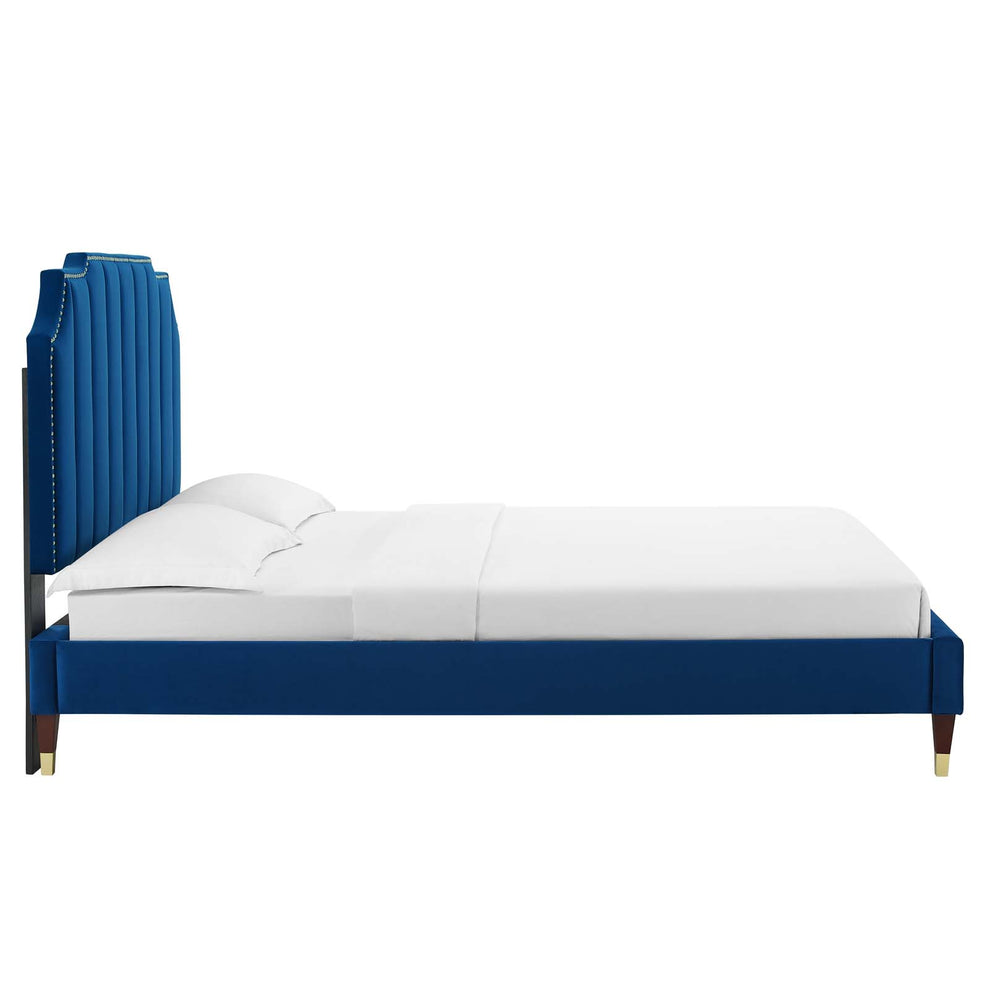 Colette King Performance Velvet Platform Bed By Modway - MOD-7074 | Beds | Modishstore - 75
