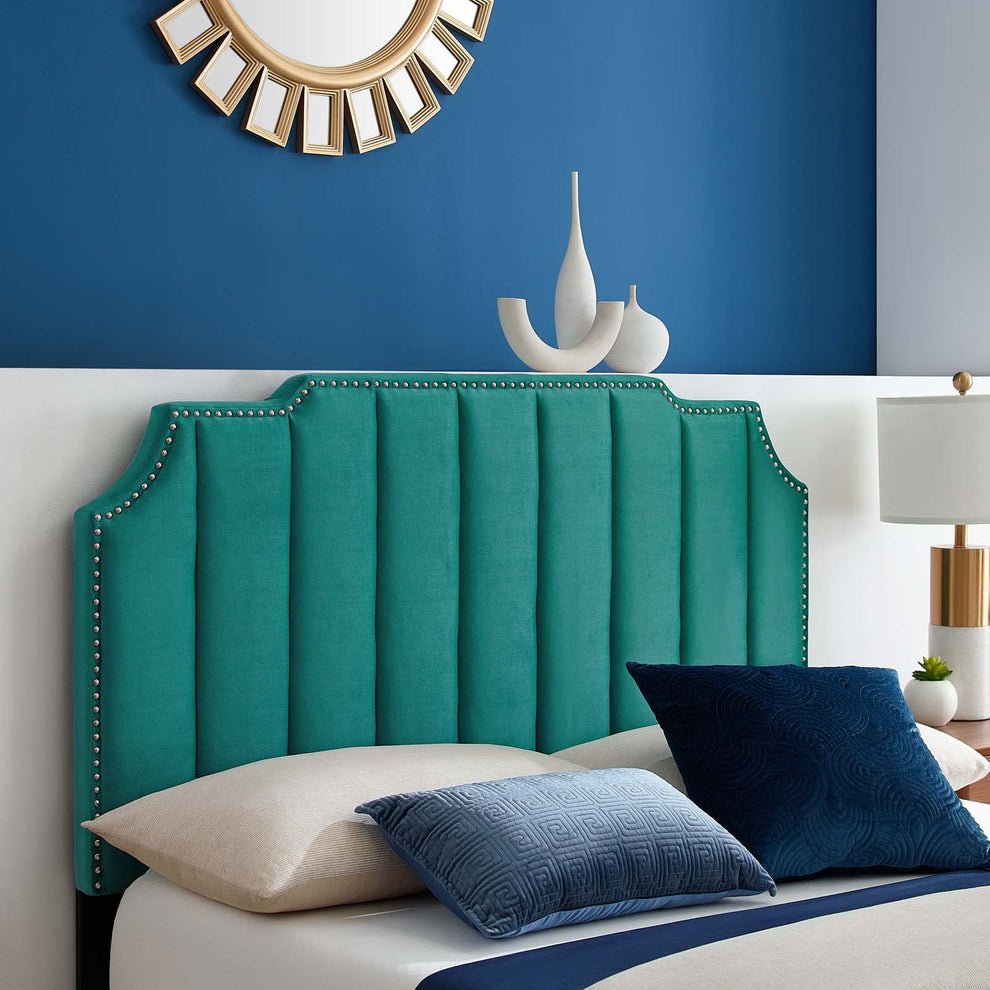 Colette King Performance Velvet Platform Bed By Modway - MOD-7074 | Beds | Modishstore - 104