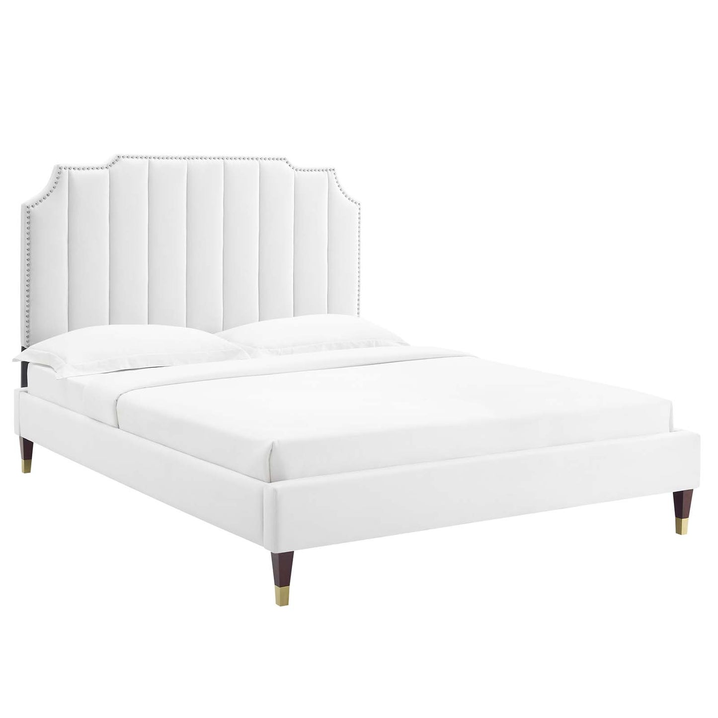 Colette King Performance Velvet Platform Bed By Modway - MOD-7074 | Beds | Modishstore - 113