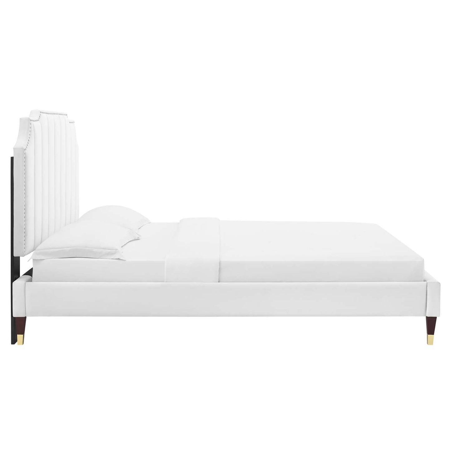 Colette King Performance Velvet Platform Bed By Modway - MOD-7074 | Beds | Modishstore - 123