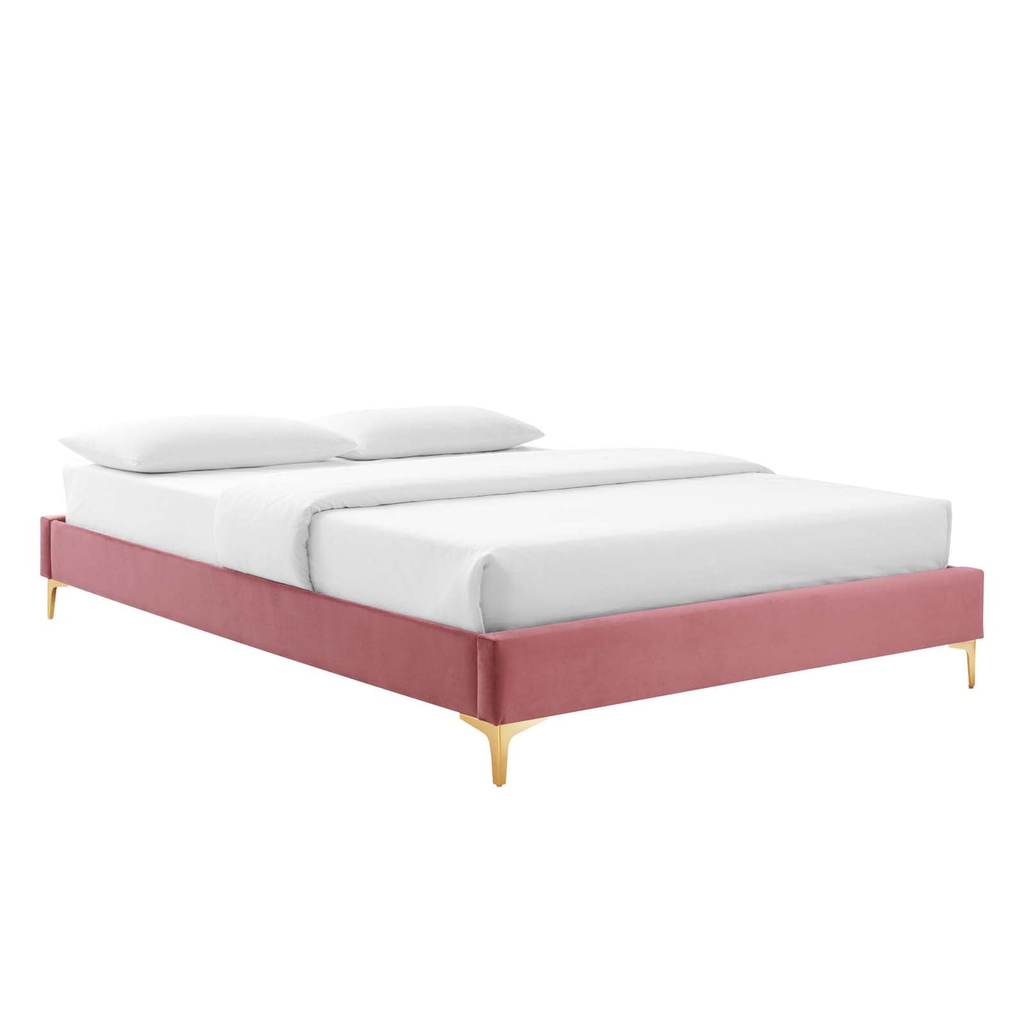 Reagan King Performance Velvet Platform Bed By Modway - MOD-7076 | Beds | Modishstore - 30