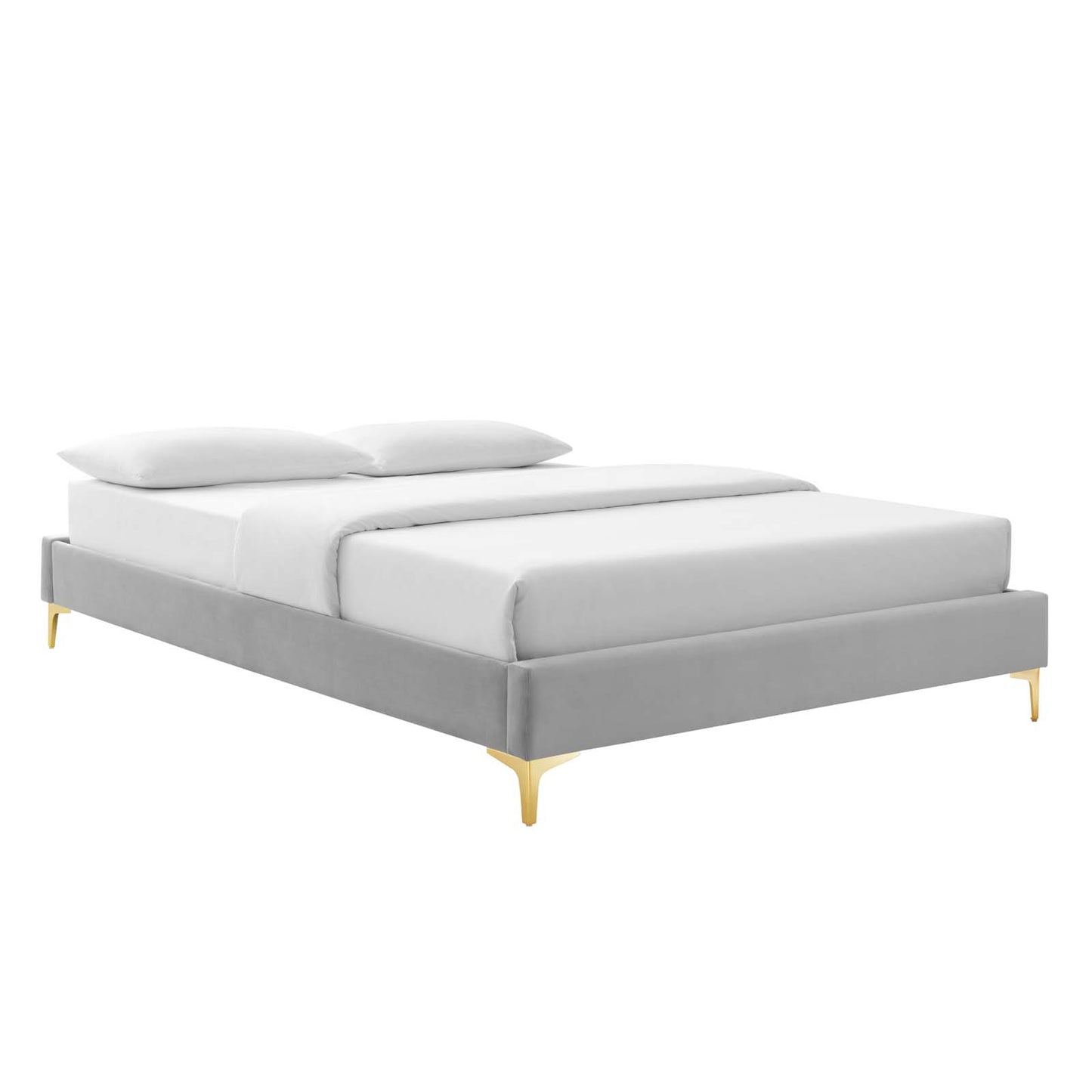 Reagan King Performance Velvet Platform Bed By Modway - MOD-7076 | Beds | Modishstore - 46