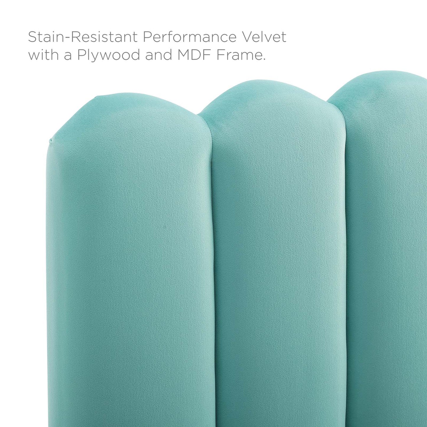 Reagan King Performance Velvet Platform Bed By Modway - MOD-7076 | Beds | Modishstore - 54