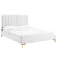 Reagan King Performance Velvet Platform Bed By Modway - MOD-7076 | Beds | Modishstore - 113