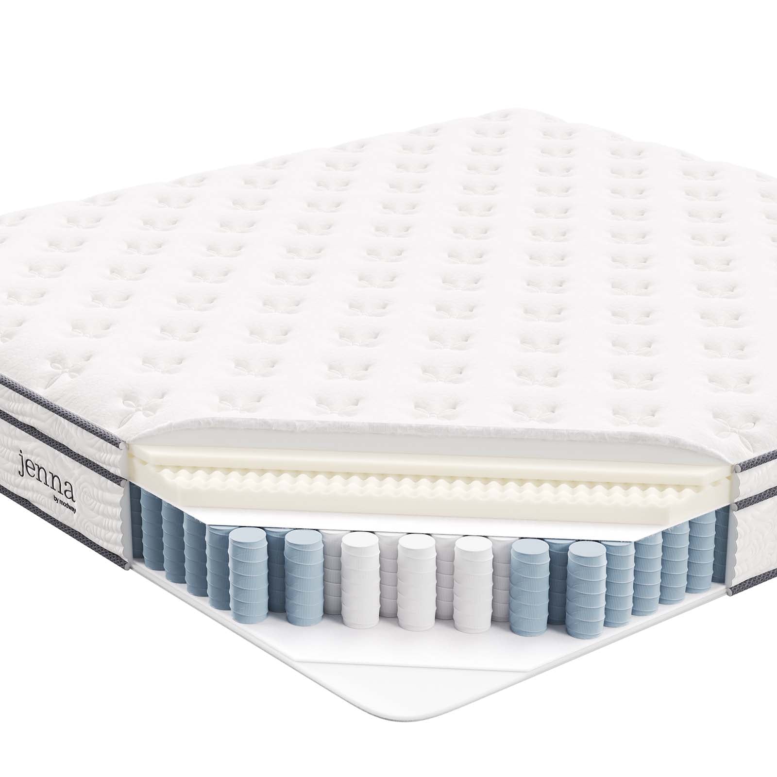 Jenna 12" Innerspring and Foam California King Mattress By Modway - MOD-7091 | Mattresses | Modishstore - 6