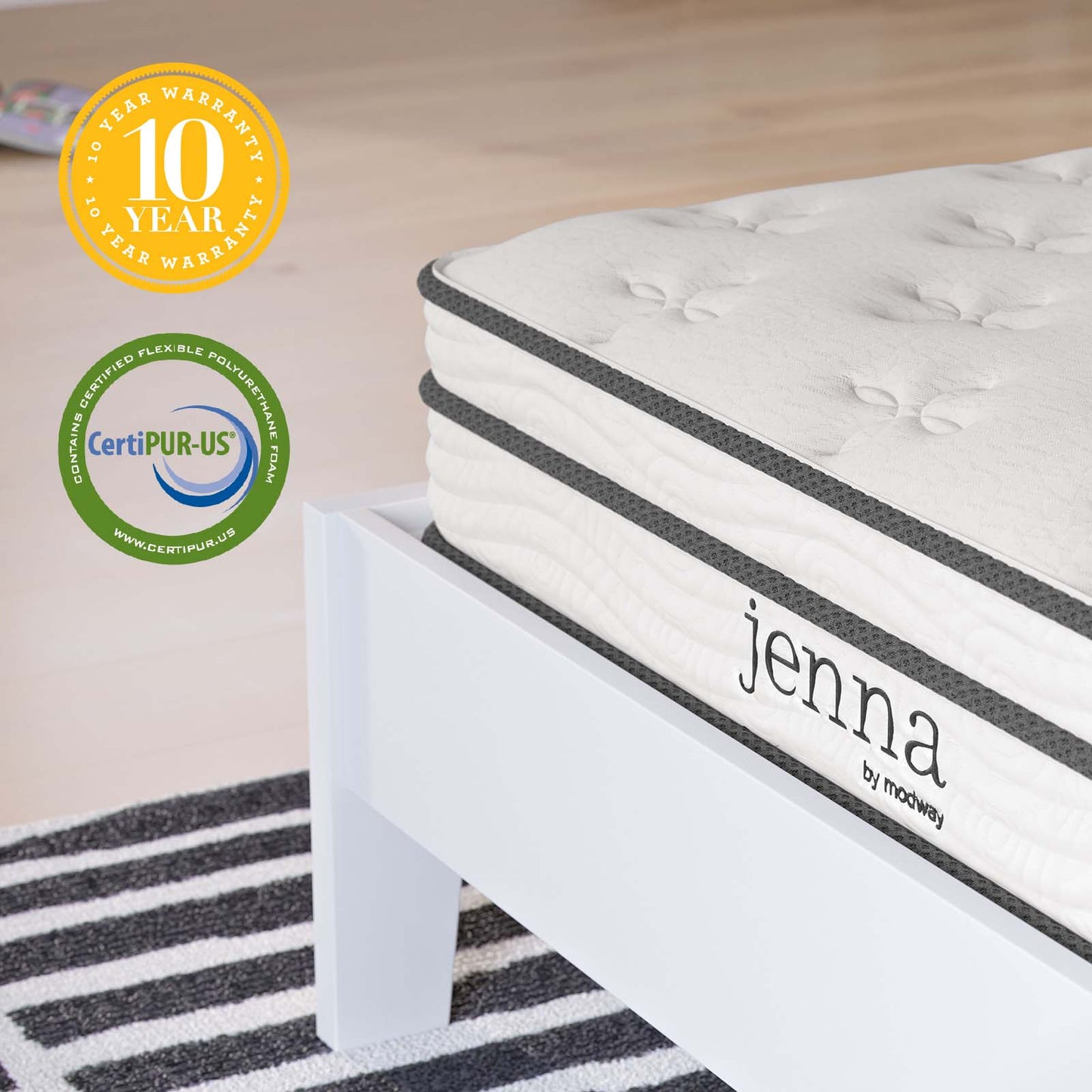 Jenna 6" Innerspring and Foam Narrow Twin Mattress By Modway - MOD-7092 | Mattresses | Modishstore - 14