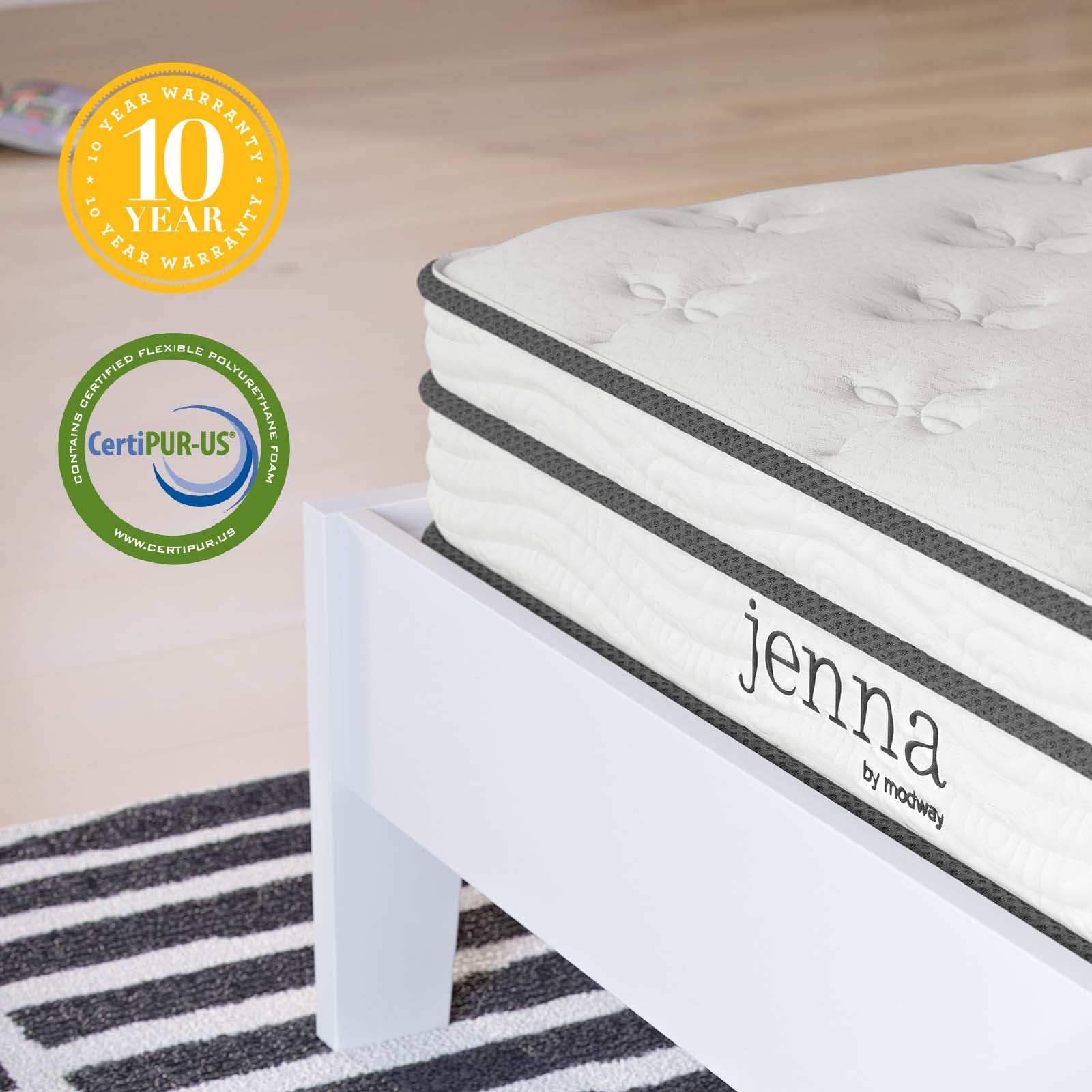 Jenna 6" Innerspring and Foam Twin Mattress By Modway - MOD-7093 | Mattresses | Modishstore - 14