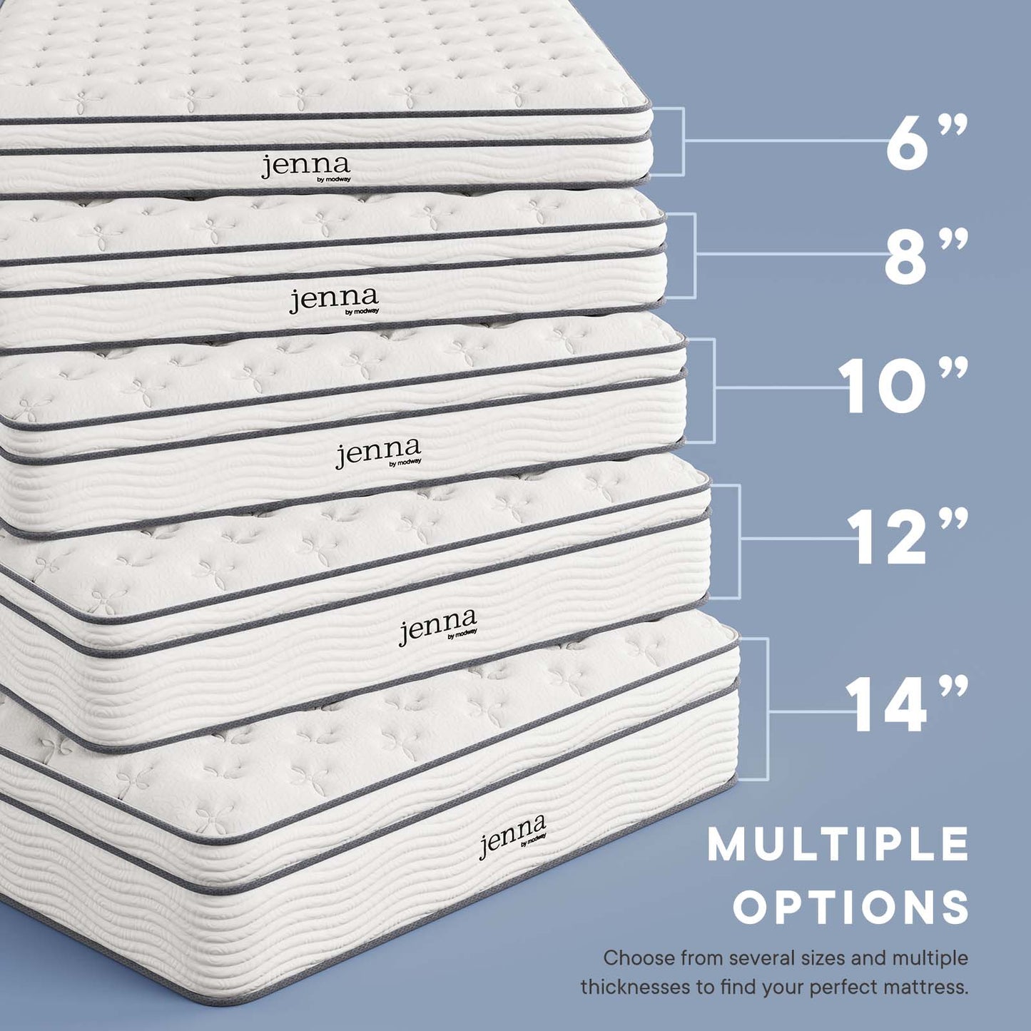 Jenna 6" Innerspring and Foam Full Mattress By Modway - MOD-7094 | Mattresses | Modishstore - 9